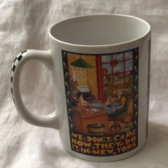 Vintage Mary Engelbreit "We Don't Care How They Do It In New York" Coffee Mug - Picture 1 of 7